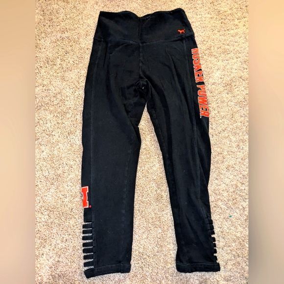 Victoria Secret Pink Nebraska Huskers Leggings M - Picture 1 of 5